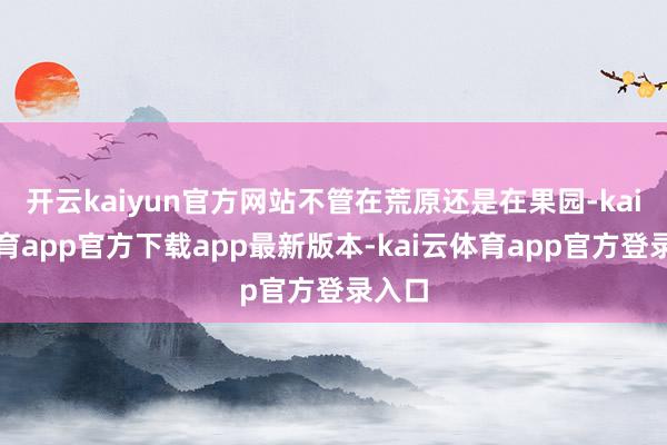 开云kaiyun官方网站不管在荒原还是在果园-kai云体育app官方下载app最新版本-kai云体育app官方登录入口